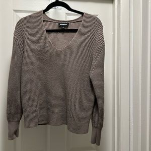 Express V-neck sweater size M mocha color